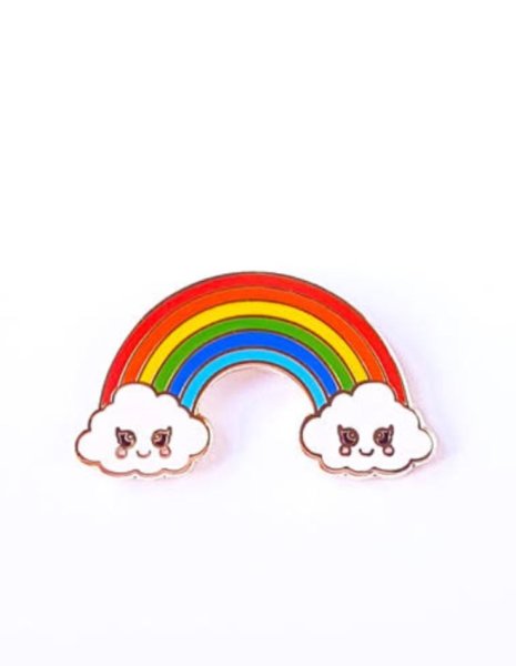 Милые облака с радугой