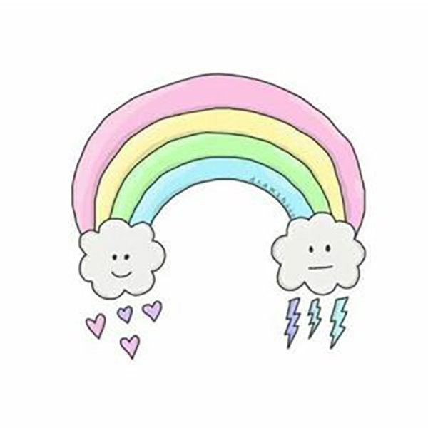 Рисунки для срисовки лёгкие радужные