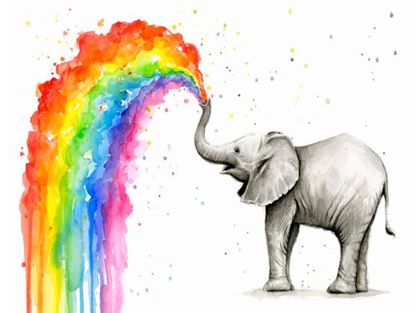 Радужные слоны