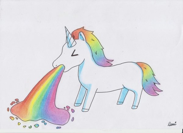 Рисунок единорога карандашом для срисовки