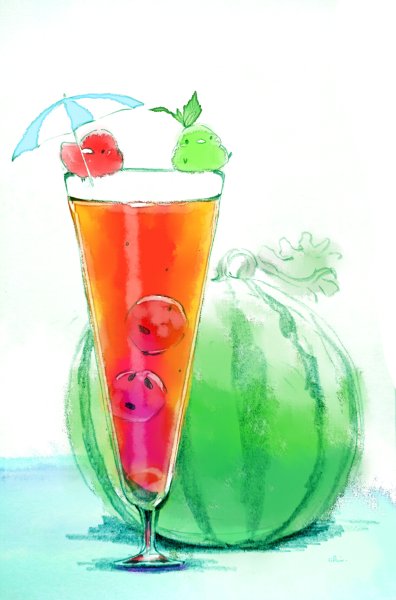 Идеи для рисования коктейль