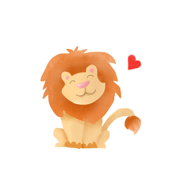 Львенок милый мультяшный