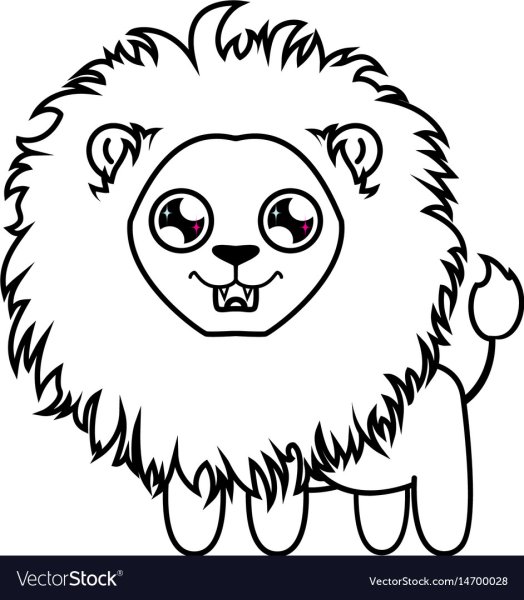 Милый Львенок раскраска