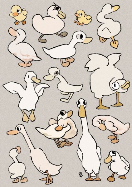 Милые утята арт