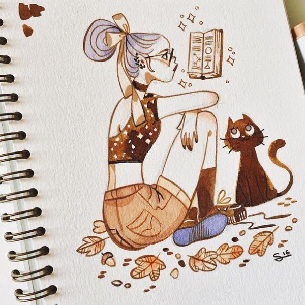 Классные рисунки в скетчбуке