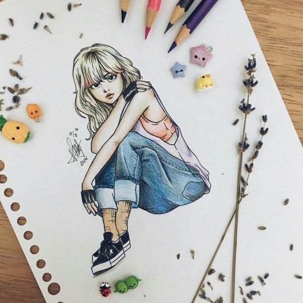 Красивые девочки для скетчбука