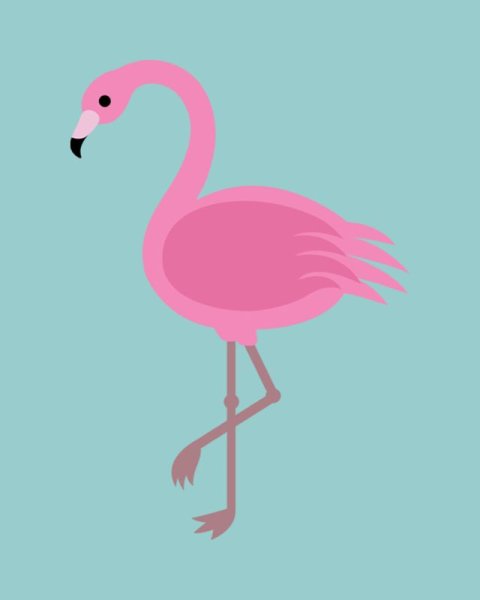 Фламинго мультяшный