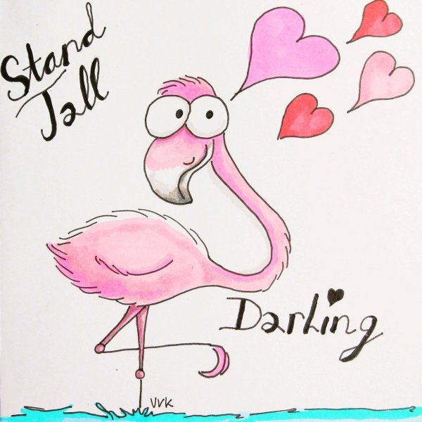 Фламинго мультяшный