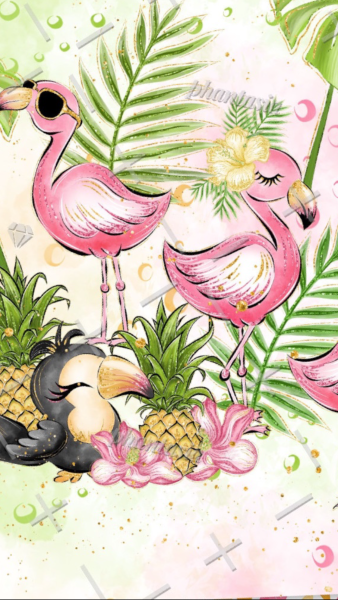 Постер Фламинго акварель