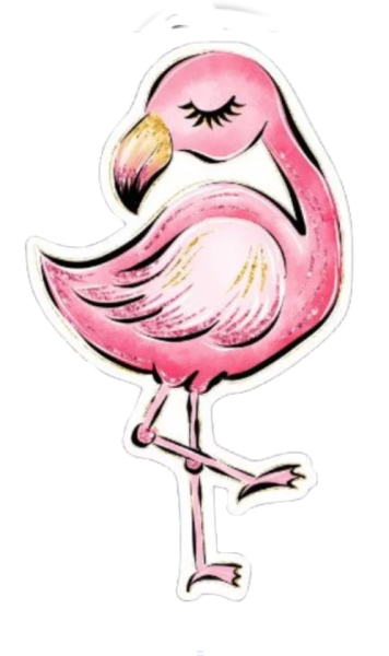 Фламинго для срисовки легко