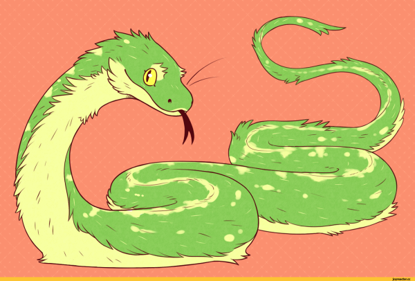 Пушистые змеи арт