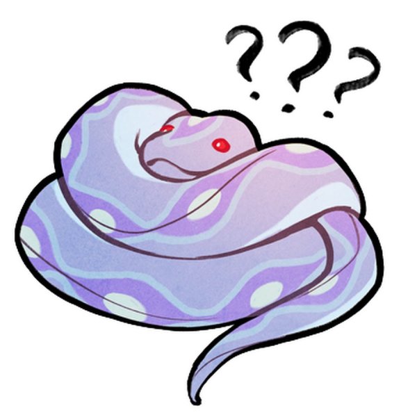 Змея милая нарисованная