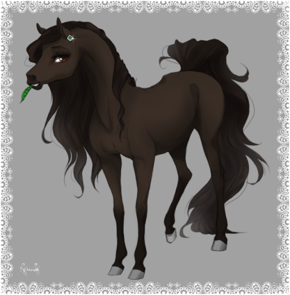 Лошадь в мультяшном стиле