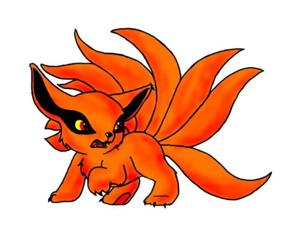 Девятихвостый Лис курама и Наруто