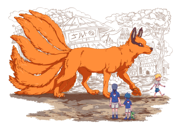 Чиби Наруто девятихвостый Лис