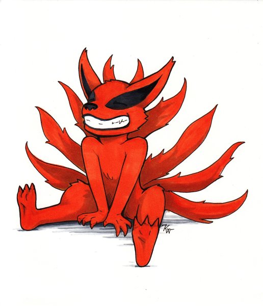 Наруто и курама Лисенок