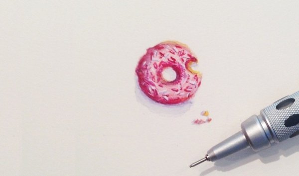 Розовые миниатюрные рисунки лёгкие