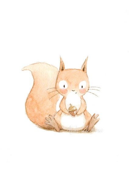 Мультяшный белка милый