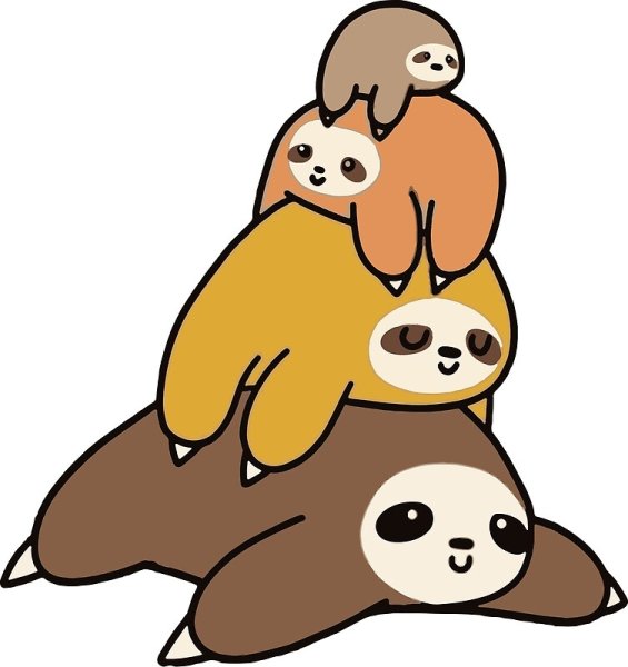 Ленивец мультяшный