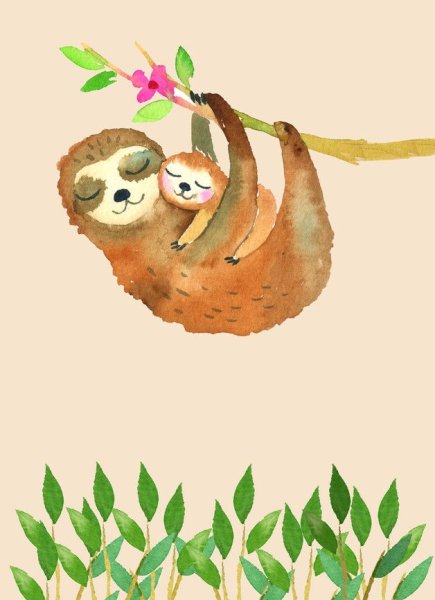 Ленивец красками