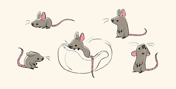 Рисунок милой мышки