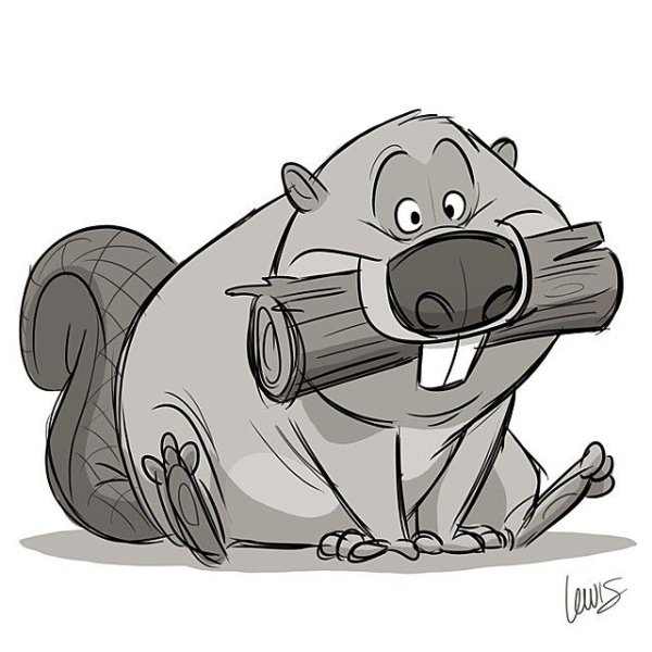 Эскиз бобра