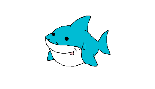 Акула мультяшная милая