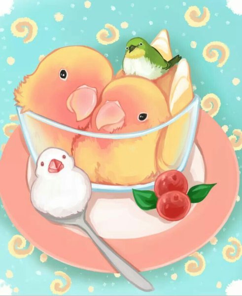 Попугаи арты милые