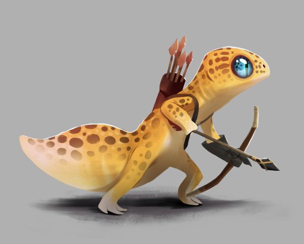 Геккон эублефар арт