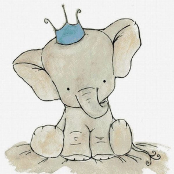 Слонёнок для срисовки