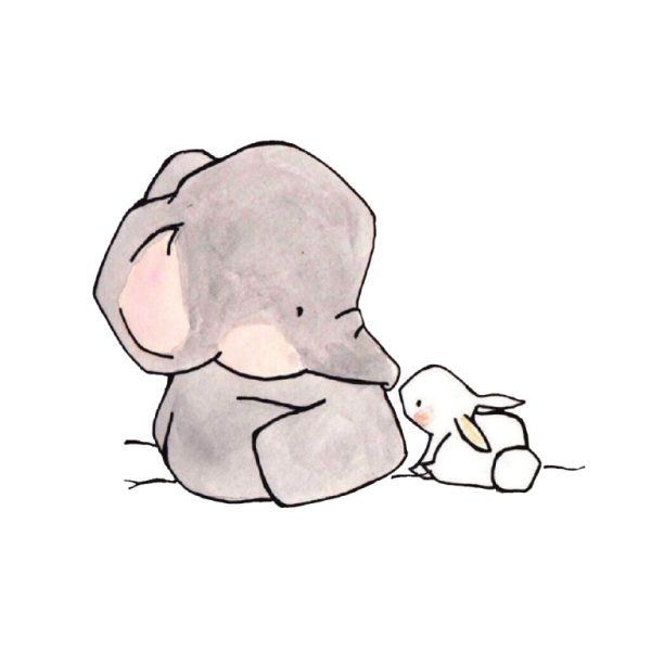 Слоник и зайчик