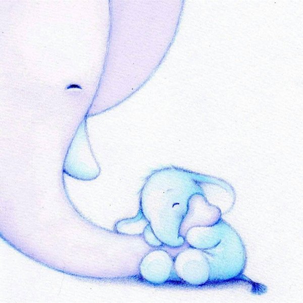 Слонёнок для срисовки