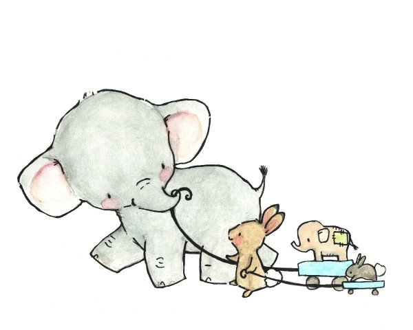 Слоник и зайчик