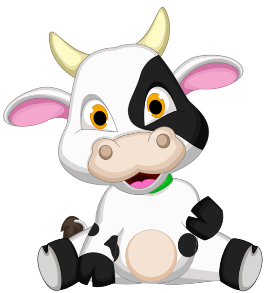 Теленок мультяшный