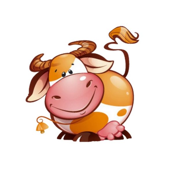 Теленок акварель