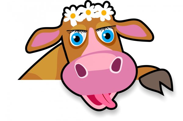 Милая мультяшная корова