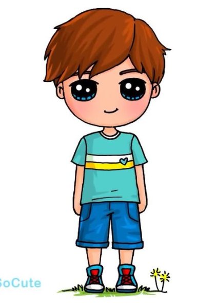 Милые мультяшные мальчики