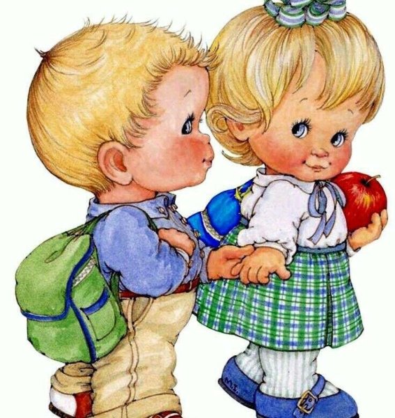 Мальчик и девочка мультяшные