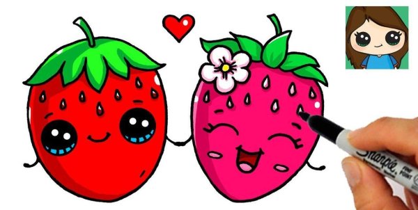 Клубника с милыми глазками