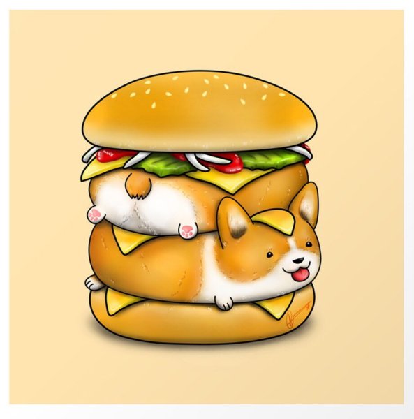 Гамбургер с глазками