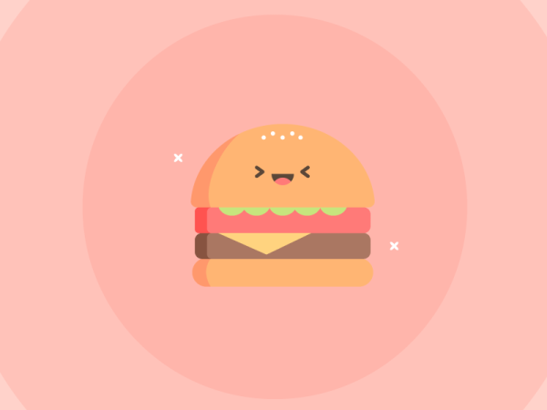 Милый бургер рисунок