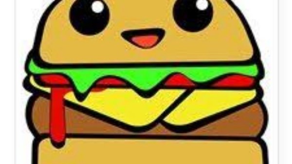 Милый бургер с глазками