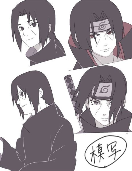 Итачи Акацуки и Саске Манга