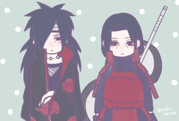 Мадара Учиха и Итачи Учиха Чиби