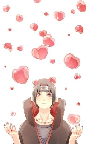 Итачи Учиха с сердечками