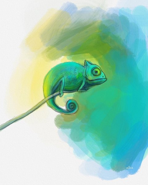 Хамелеон для рисования