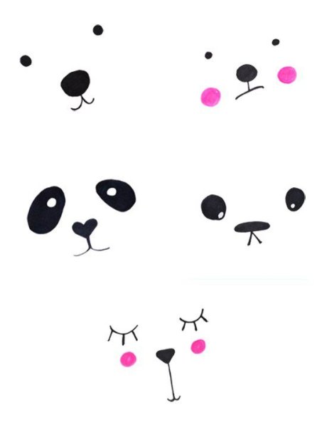 Рисунки милых мордашек