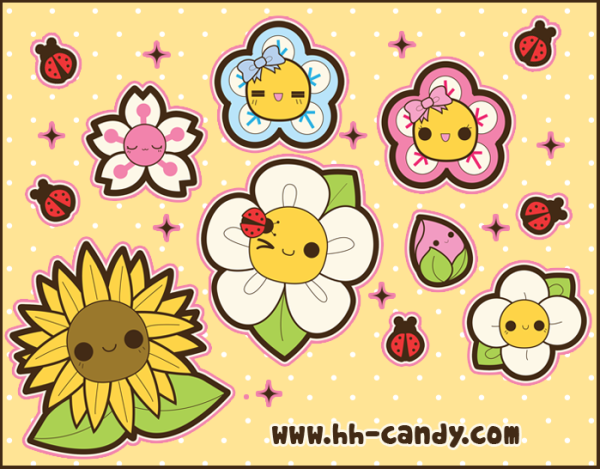 Милые цветочки для срисовки