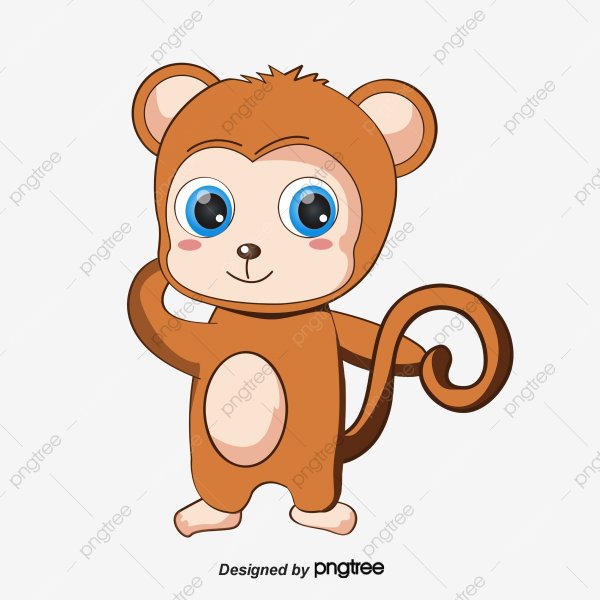 Обязьянка милый рисунок