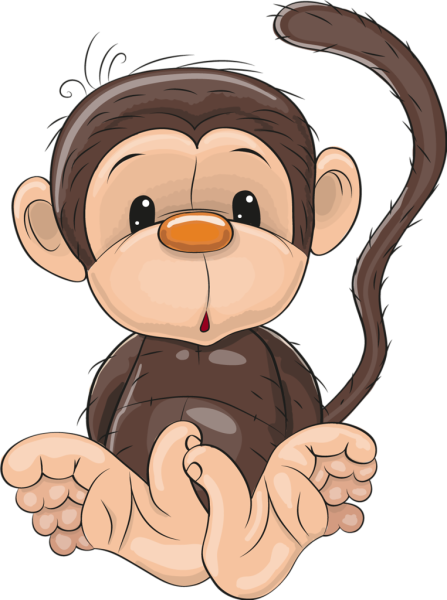 Обезьяна мультяшная